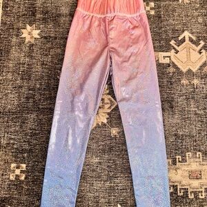 Lola + The Boys Shimmering Pink and Blue Leggings